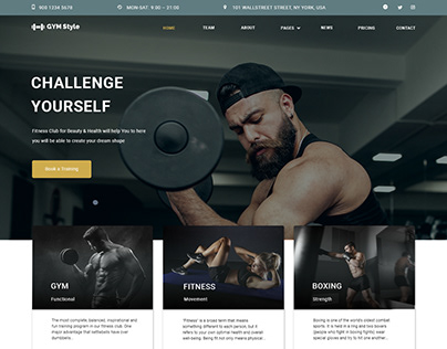 website for fitness club