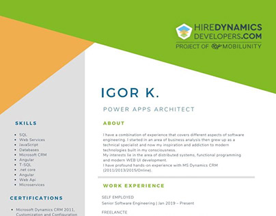 IHOR K. - Power Apps Architect