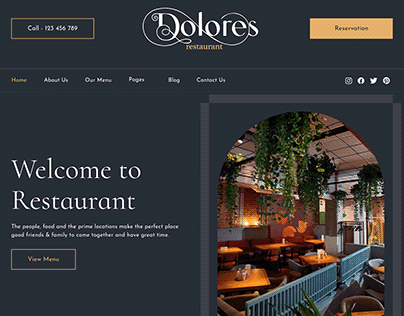 Dolores Restaurant - website concept