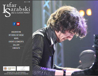 Isfar Sarabski website design / Azerbaijan