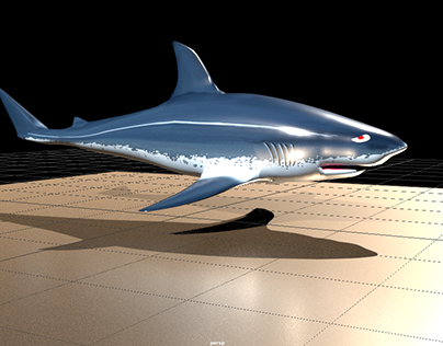 Project thumbnail - texturing and lighting for a shark model