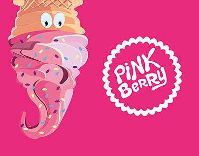 Pink Berry ice cream BRANDING