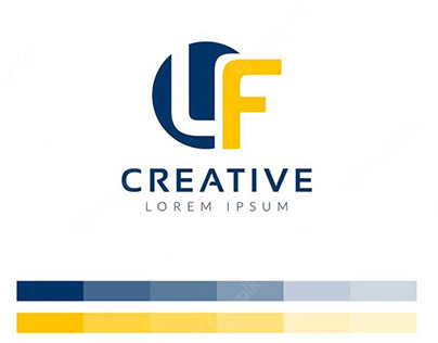 Creative LF letter monogram logo design