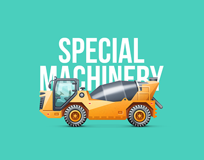 Heavy Machinery. Special Equipment Icon Set