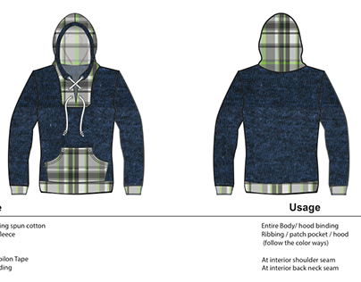 MENS Hooded Sweatshirt design S/S 2016 (MBS002)