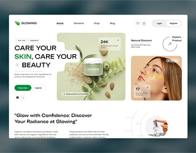 Cosmetic E-commerce Website - Glowing