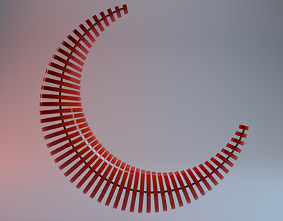 Parametric Crescent. Wooden wall decoration product.
