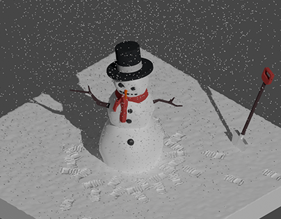 Blender Practice: Low Poly Snowman