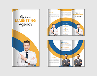 Corporate Business Trifold Brochure Template.