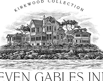 Seven Gables Inn Logomark Illustrated by Steven Noble