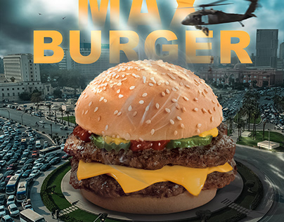Max Burger (photo manipulation ad)