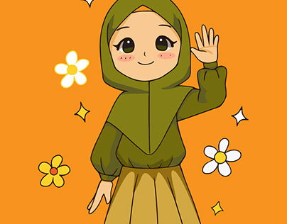 A hijabi girl