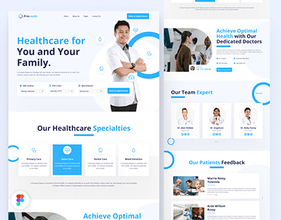 Prim medic - Medical Service Website Landing Page