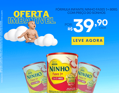 Campanha promocional Nestlé Ninho para E-commerce