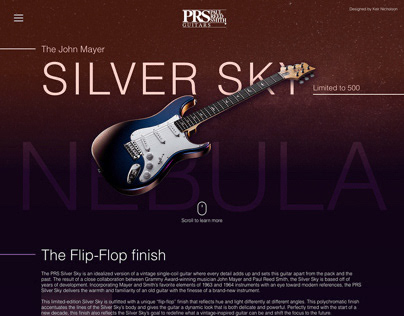 PRS Silver Sky Nebula - Webpage Concept