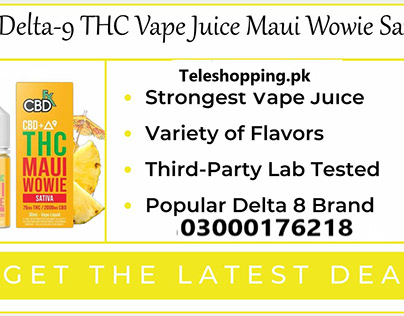 CBD Delta-9 THC Vape Juice Maui Wowie Sativa Pakistan