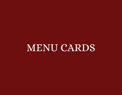 Menu Card ( Statics)
