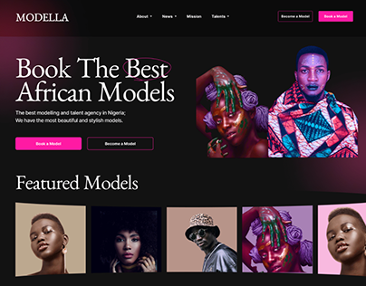 Modella | Modeling Agency website