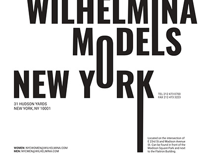 Poster Design for Wilhelmina Models NYC