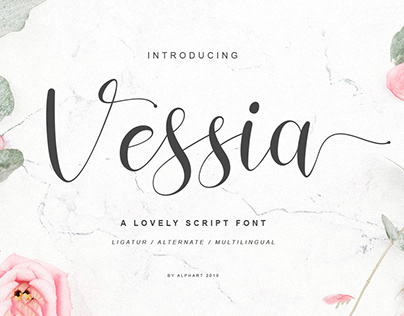 Free Vessia Modern Script Font