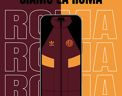 AS Roma Retro Jacket iPhone Wallpaper