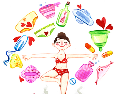 Menstrual challenge Advertising Illustration