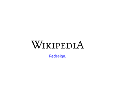 Wikipedia | UX/UI Redesign