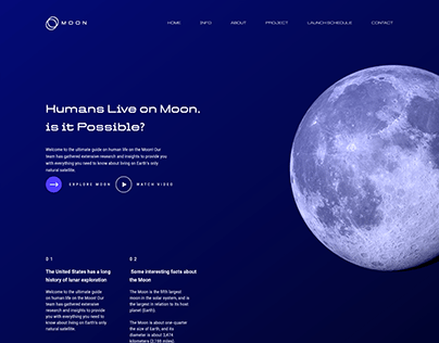 Moon Explorer Project Website Prototype