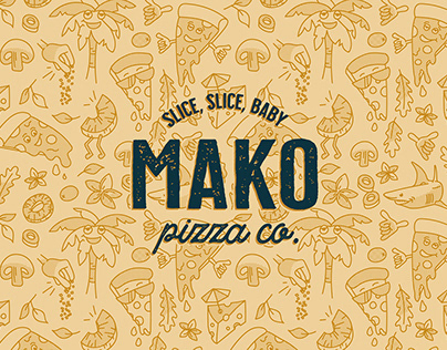 Mako Pizza Logo & Branding