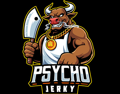 Psycho Jerky Mascot Logo