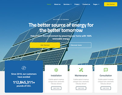 Green Energy & Technology Company Website | Web Design