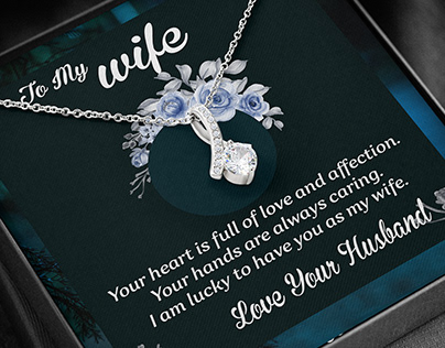 ShineOn Message Card And Jewelry Design For Wife