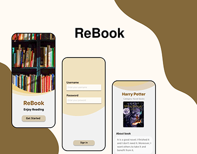 ReBook UI Design | تصميم واجهات تطبيق كتب