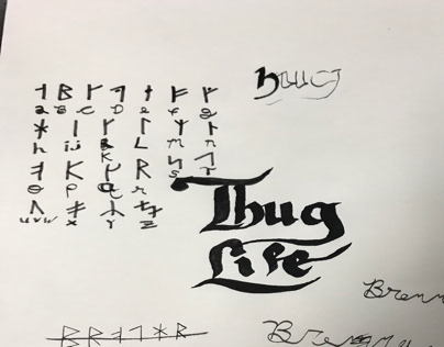 Calligraphy practice.