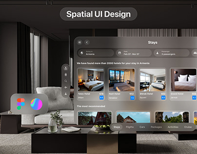 ArmenianNest App Spatial UI Design - Apple Vision Pro