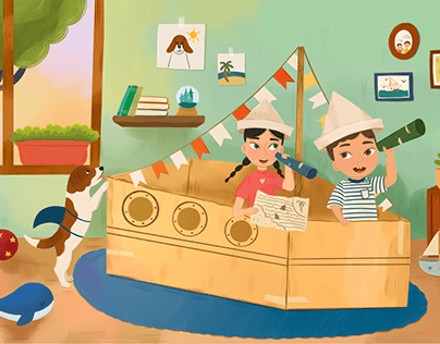 ON THE SHIP | CHILDREN'S BOOK ILLUSTRATION