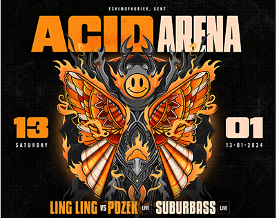 Project thumbnail - ACID ARENA GENT - Event Poster