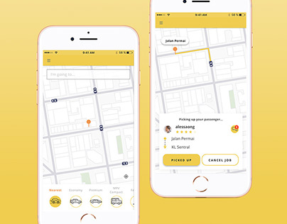 Ride Sharing e-Hailing App UI/UX Design