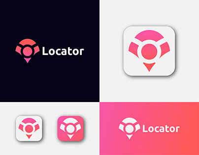Location logo, Iconic logo, Locator logo
