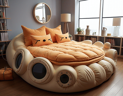 Bionic cat bed and dream bedroom