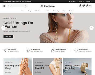 Shopify ecommerce jewelry website design