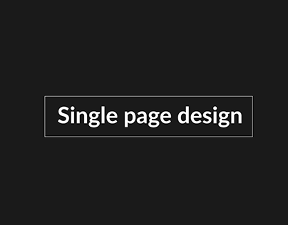 Single page design