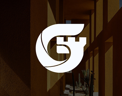 Letter G castle logo