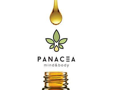 Panacea logo, packaging & stationery design