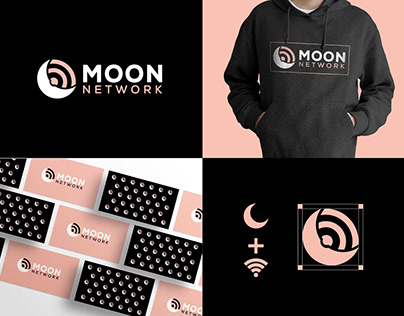 Logo Design - Moon and Wifi icon combination