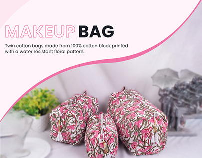cotton fabric makeup bags