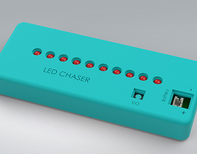LED Chaser Circuit PCB Enclosure