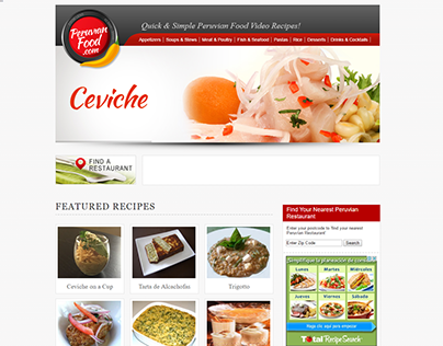 PERUVIAN FOOD - Website design