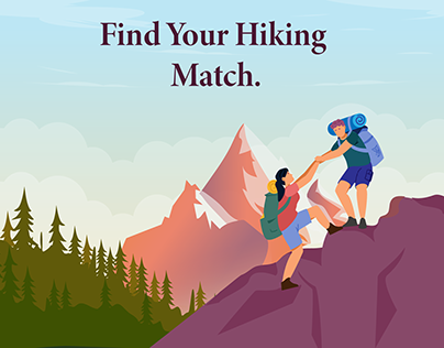 Illustrations for hiking app
