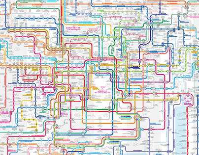 RAILWAY TRANSIT MAP OF THE GREATER TOKYO